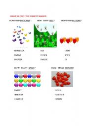 English Worksheet: COUNT AND WRITE