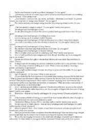English Worksheet: discussion