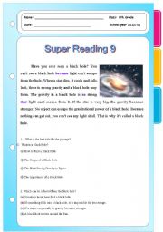 English Worksheet: Super Reading Series 9