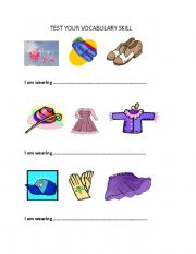 English worksheet: clothes