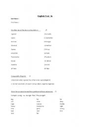 English Worksheet: Test 4me Comparatif et Superlatif
