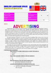 English Worksheet: ADVERTISING 