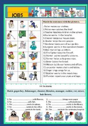 English Worksheet: Jobs