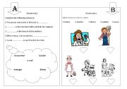 English Worksheet: jobs fill in and match
