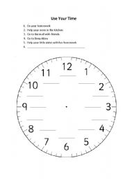 English Worksheet: Using you time well
