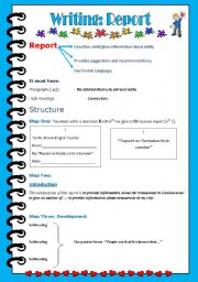 English Worksheet: Report