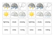 English Worksheet: weather cards