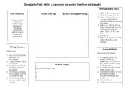 English Worksheet: Writing mat