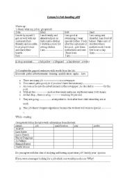 English Worksheet: Employment