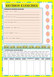 English Worksheet: revision exercises