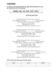 listening worksheet