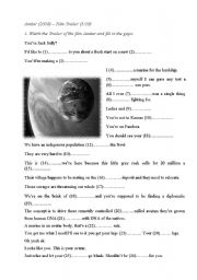 English Worksheet: Film Avatar. Movie Trailer.