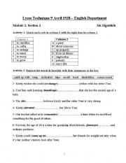 English Worksheet: 3rd sec lesson