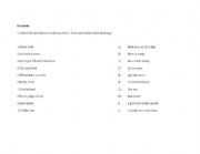 English worksheet: english proverbs matching activity
