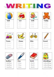 English Worksheet: word writing