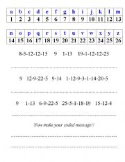 English Worksheet: Code-breaker