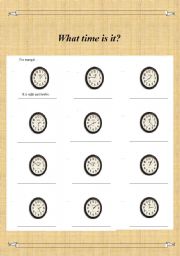 English Worksheet: Lets Learn Clock