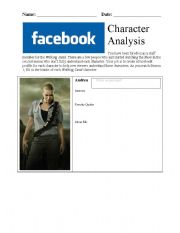 English Worksheet: The Walking Dead: Facebook Profiles