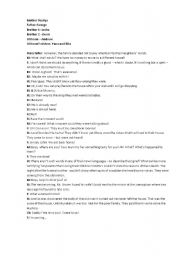 English worksheet: scary story