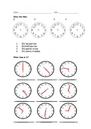 English Worksheet: Time