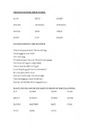 English Worksheet: enough, too much, toomany