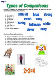 English Worksheet: Types of Comparisons 2