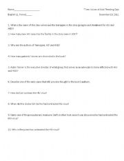 English Worksheet: AIDS AWARENESS