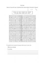 English Worksheet: Clothes - word search