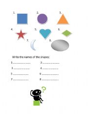 English Worksheet: shapes