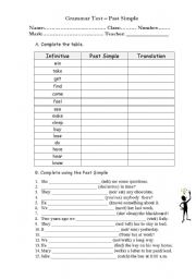 English Worksheet: Past Simple