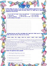 English Worksheet: used to