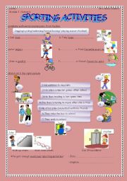 English Worksheet: SPORTING ACTIVITIES