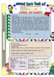 English Worksheet: Holidays and transport