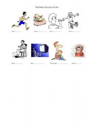 English Worksheet: Continuous present