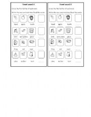 English worksheet: Phonics a