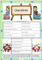 English Worksheet: Questions