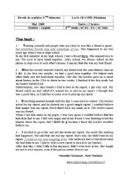 English Worksheet: Test