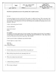 English Worksheet: On vacation