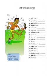 English Worksheet: Body