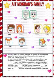 English Worksheet: Ait mokrans family