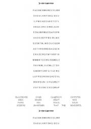 English worksheet: In the classroom wordsearch