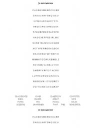 English Worksheet: In the classroom wordsearch