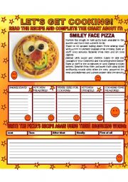 English Worksheet: LETS GET COOKING!