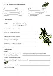 English Worksheet: Present simple test/exercises - elementary