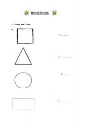 English worksheet: Shapes