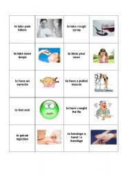 English Worksheet: Memory - Common Illnesses and Accidents 2/2