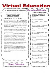 English Worksheet: virtual education