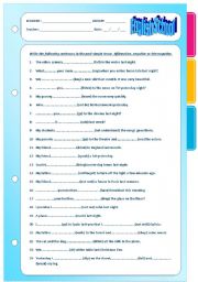 English Worksheet: past simple affirmative negative and interrogative sentences.