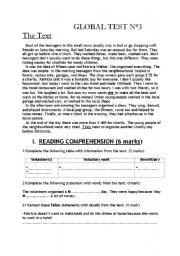 English Worksheet: test