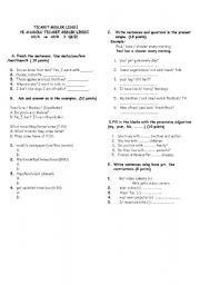 English worksheet: quiz